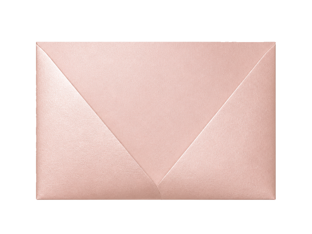 Rose gold envelope